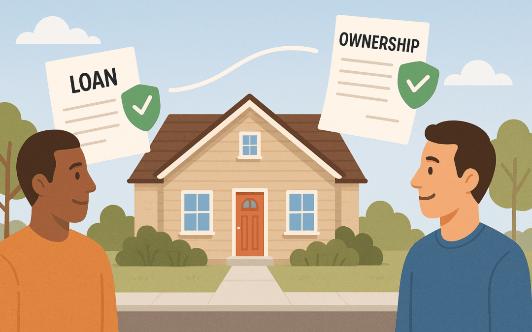 Illustration of a subject-to real estate sale where ownership transfers but the mortgage stays in place